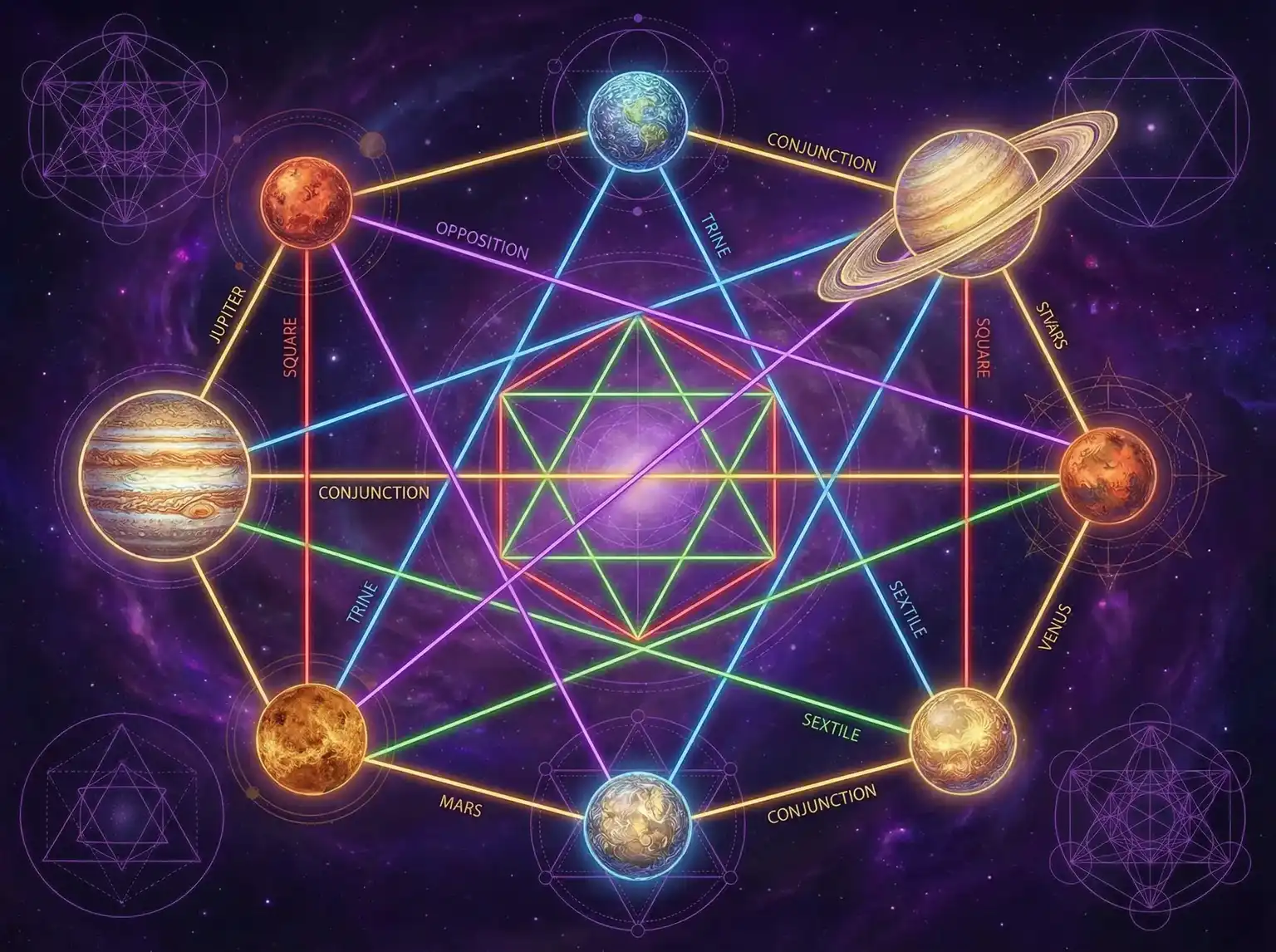行星相位解读 - 金瓶双艳视频 | 占星学进阶